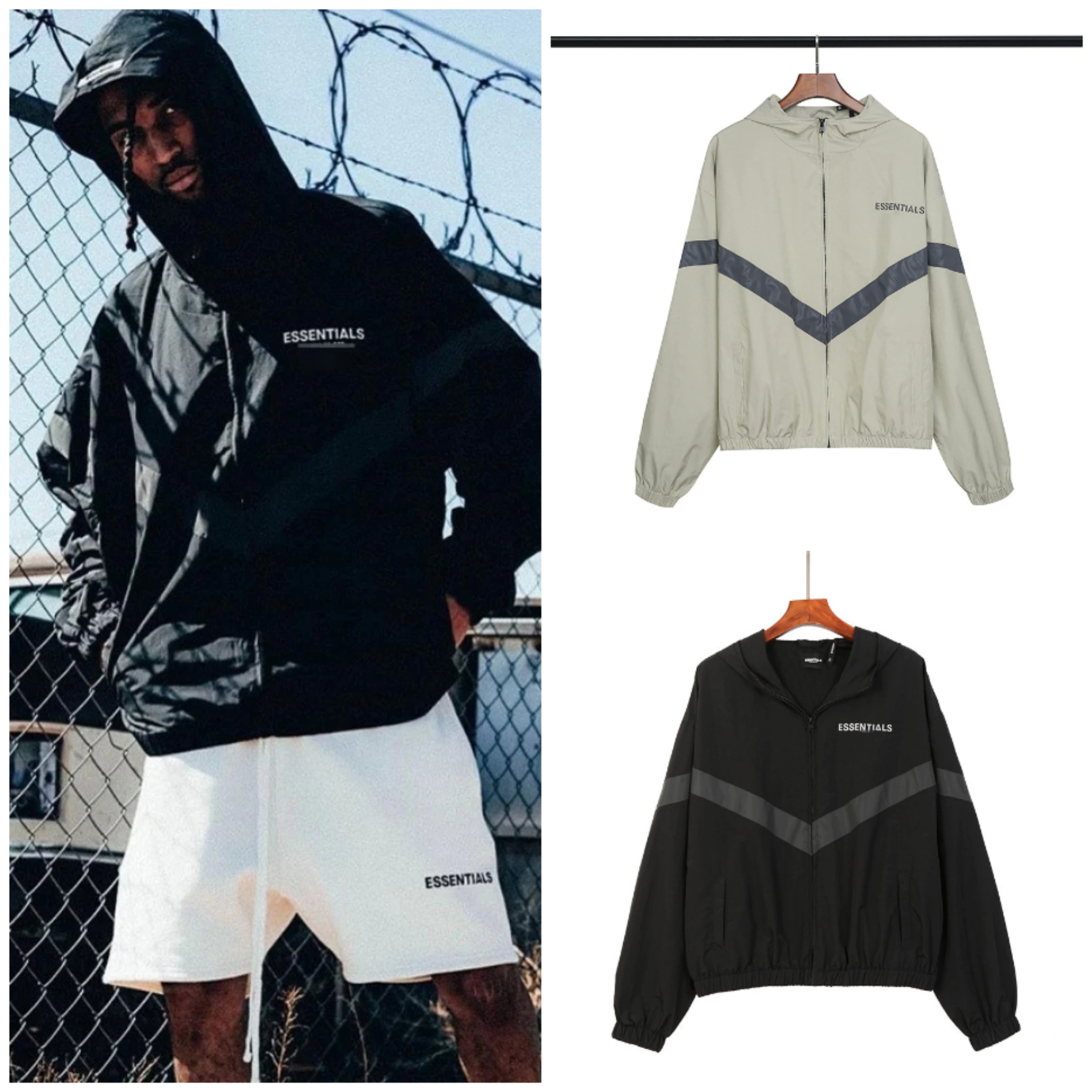 Essential Casual Windbreaker Hooded Jacket sweatshirt 1
