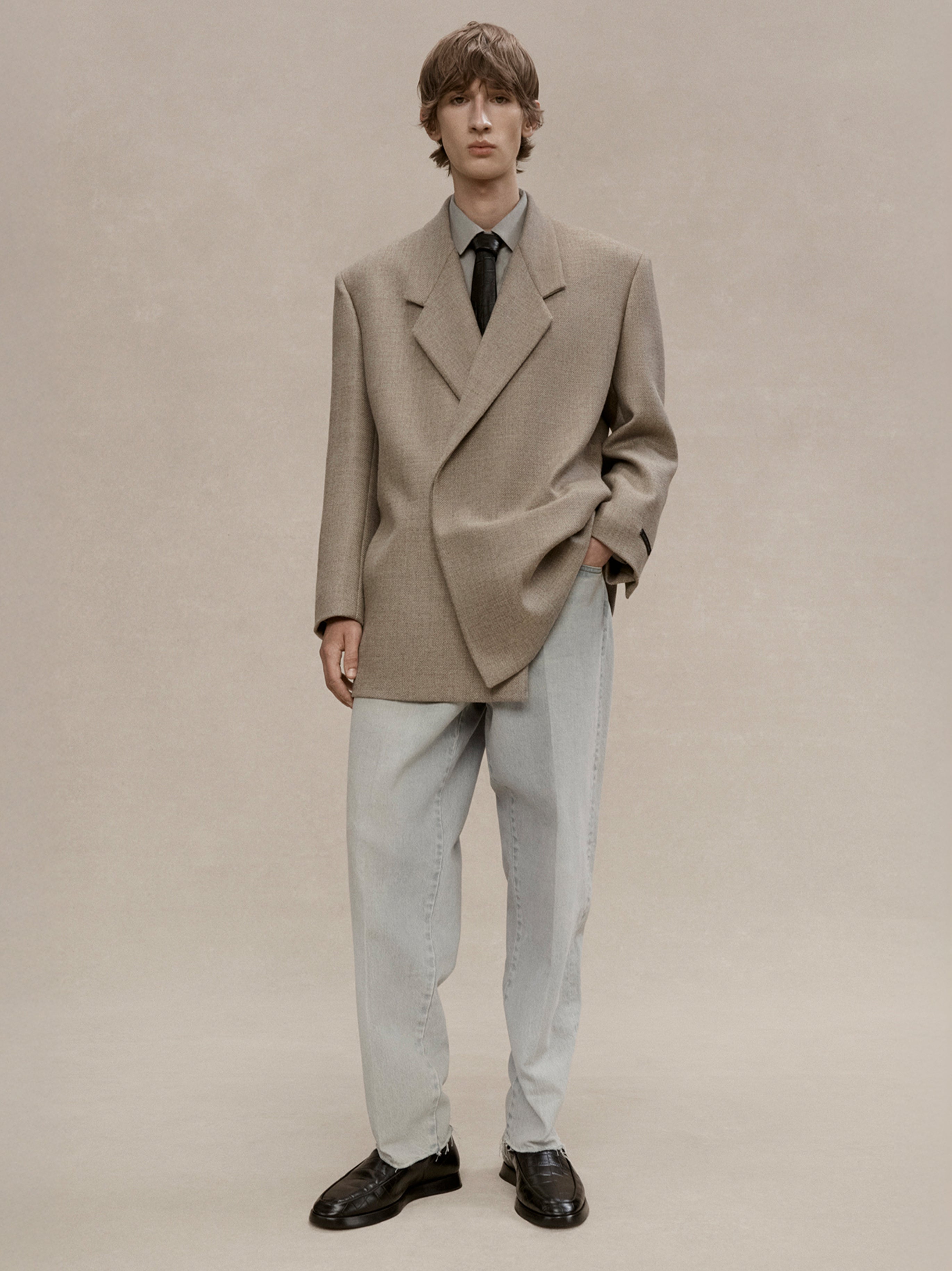 Heavy Wool Twill Relaxed Blazer
