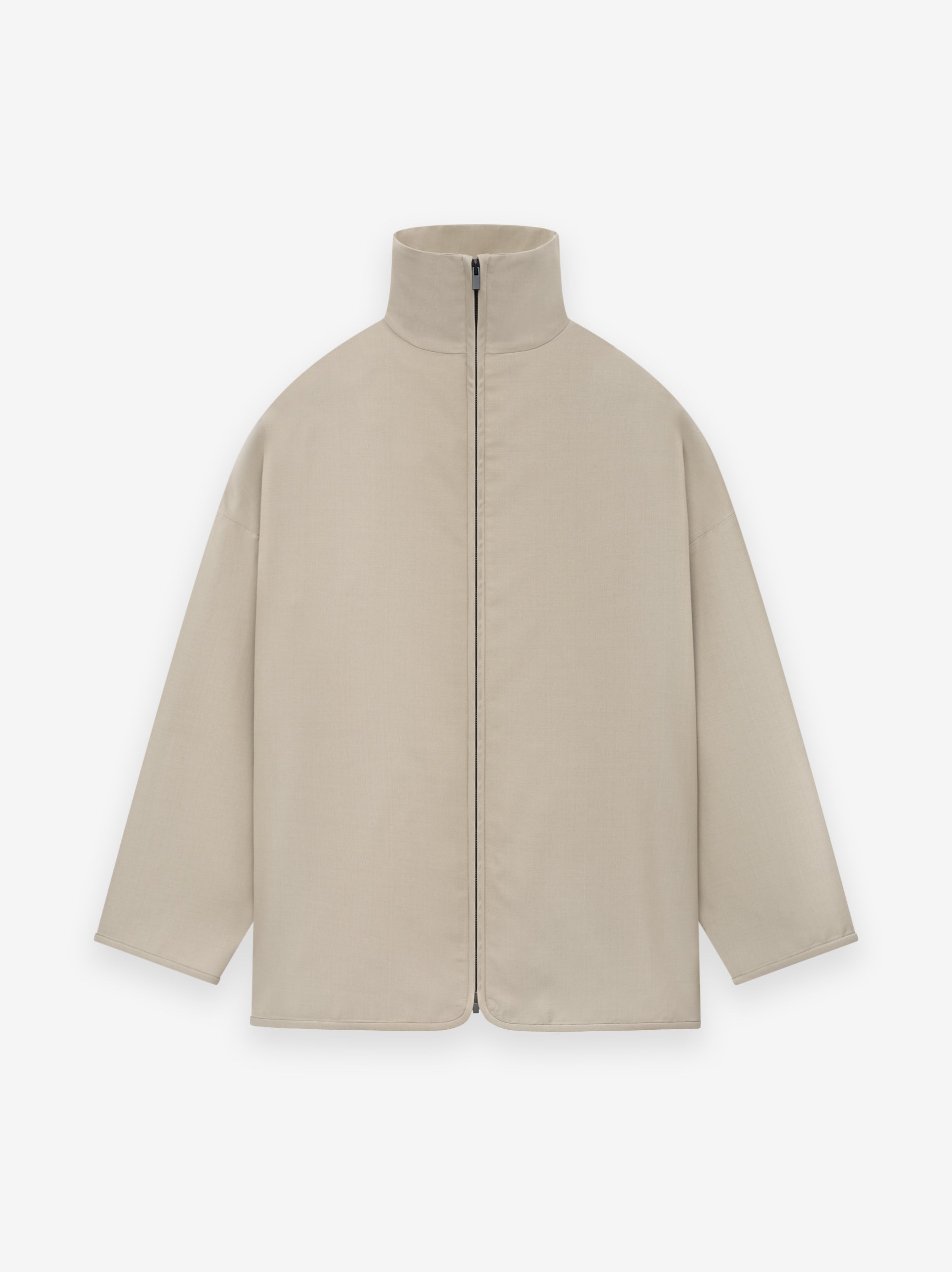 Nylon Wool High Neck Jacket