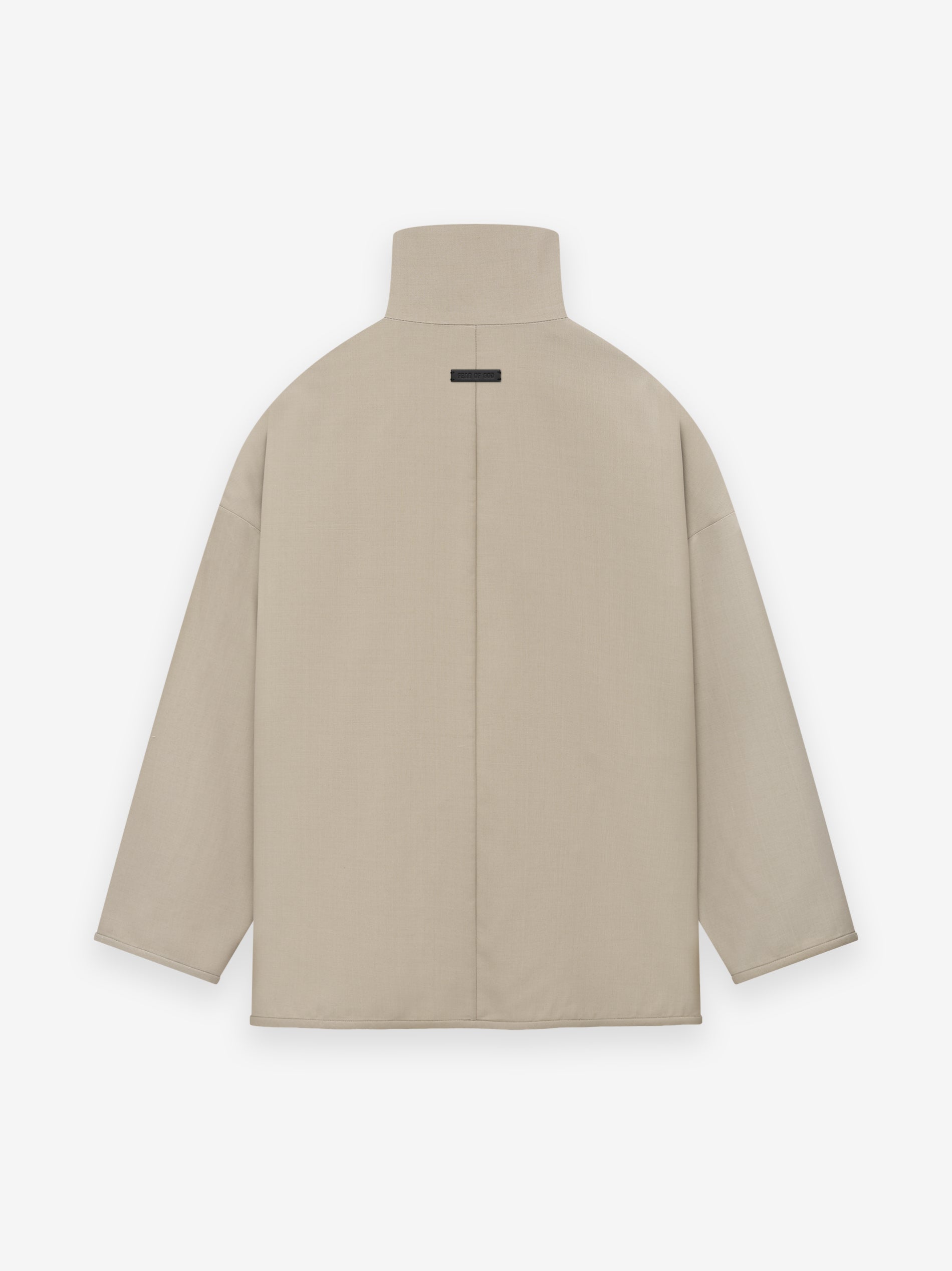 Nylon Wool High Neck Jacket