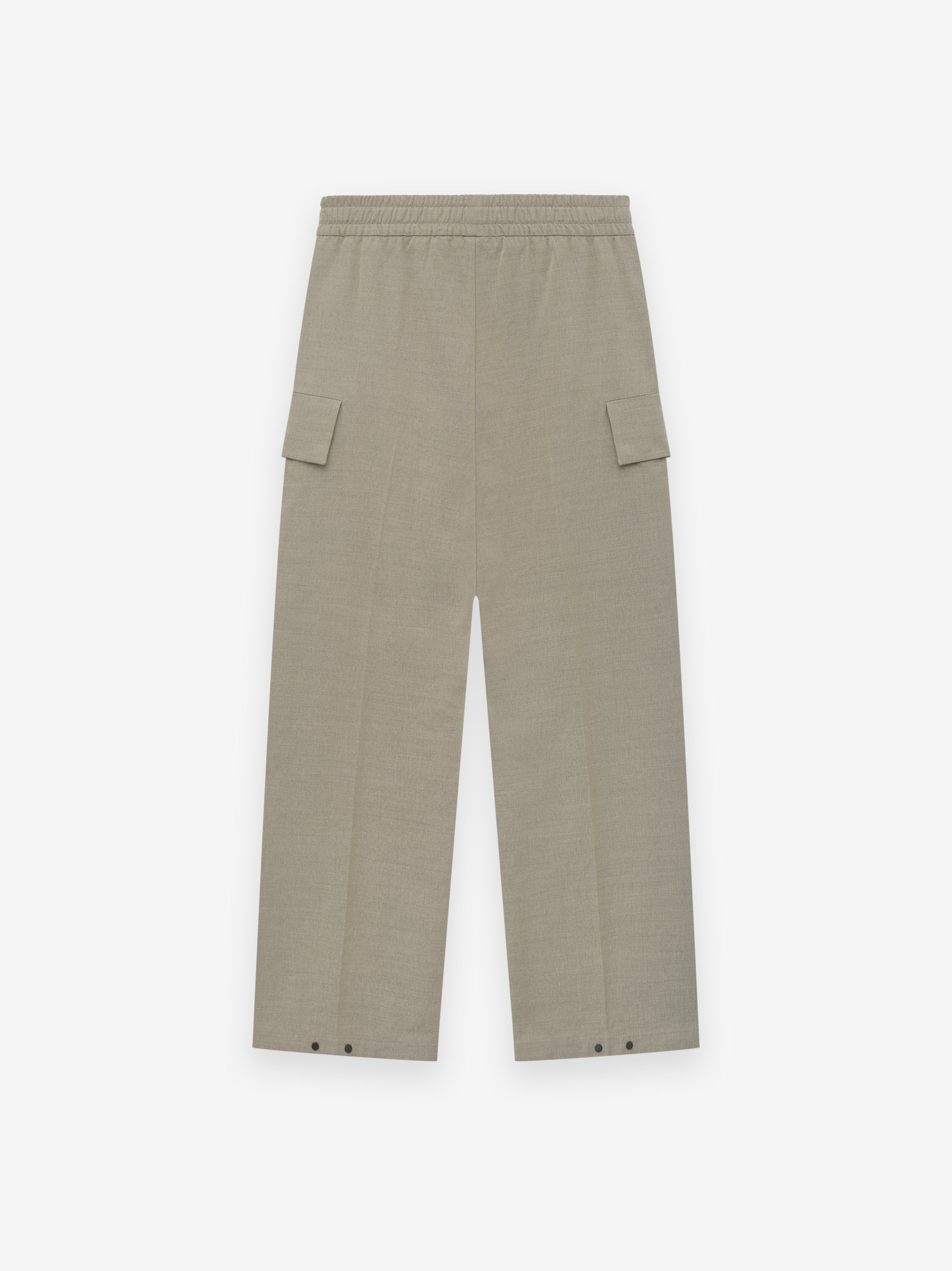 Nylon Wool Wide Leg Cargo Pant