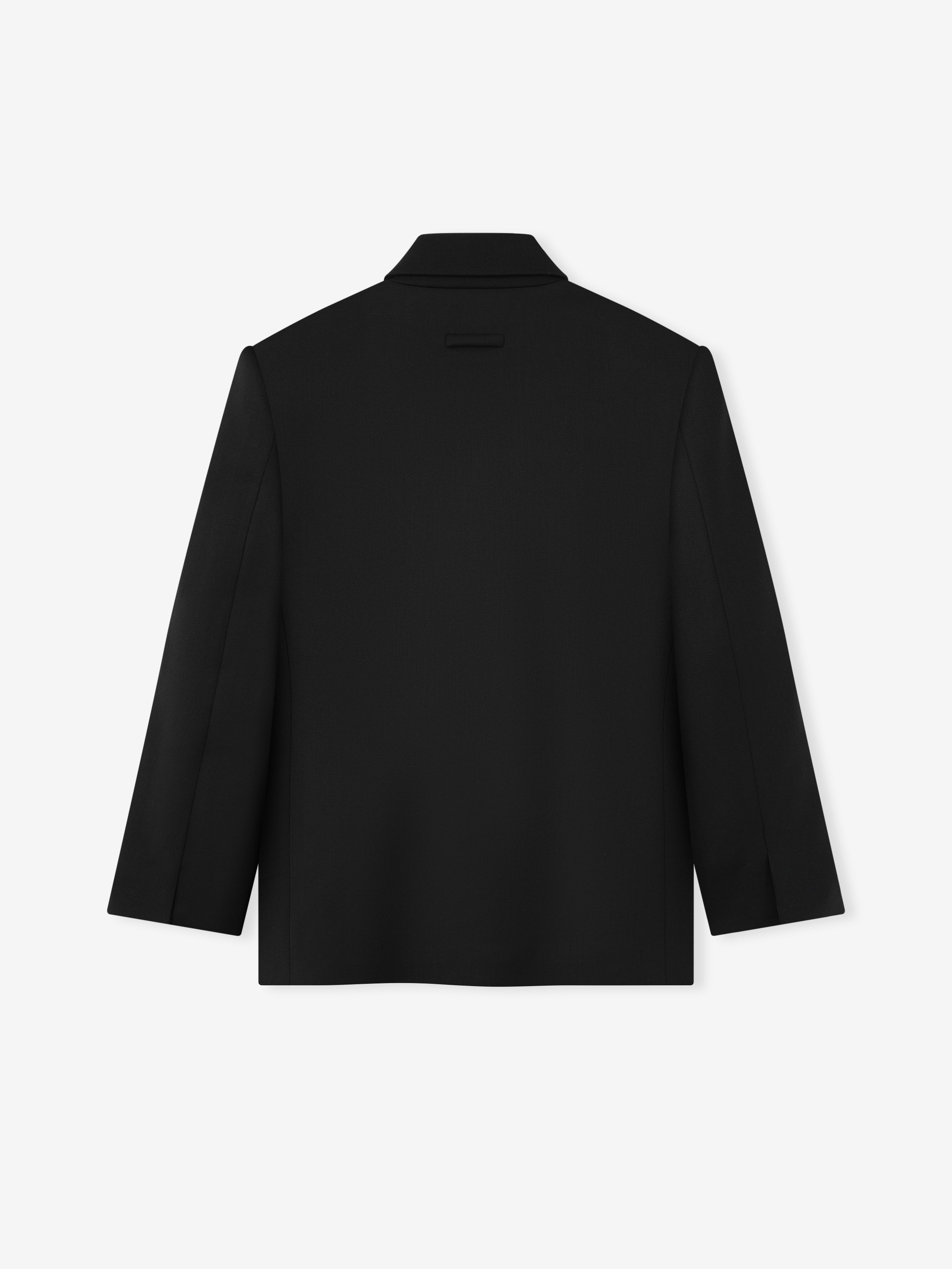 Satin Wool Double Breasted Blazer