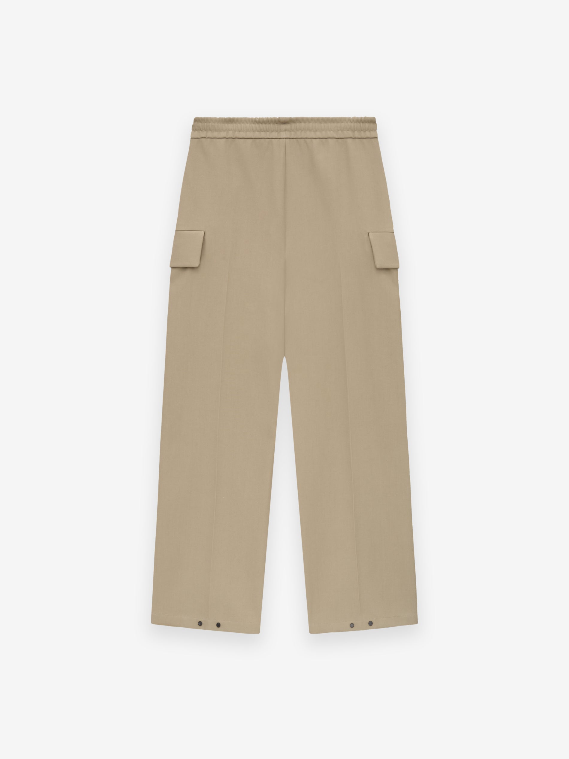 Weighted Twill Wide Leg Cargo Pants