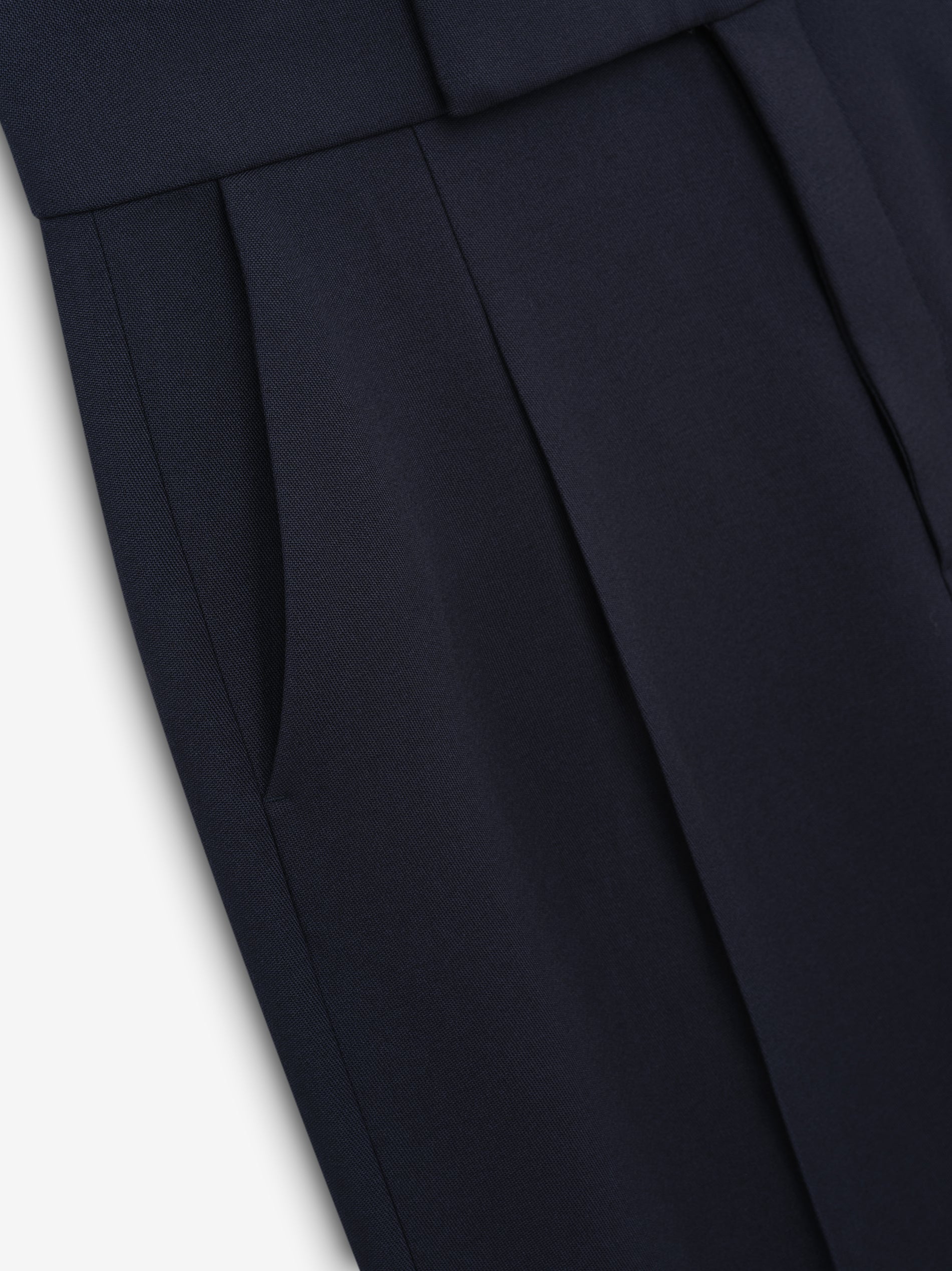 Wool Gabardine Single Pleat Trouser